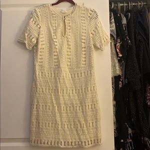 Women’s 14 Off white H&M knitted lace dress
